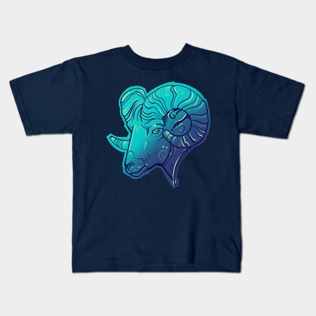 aries ram design Kids T-Shirt by weilertsen